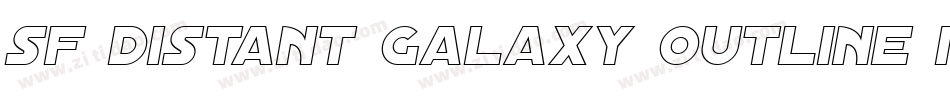 SF Distant Galaxy Outline Italic字体转换